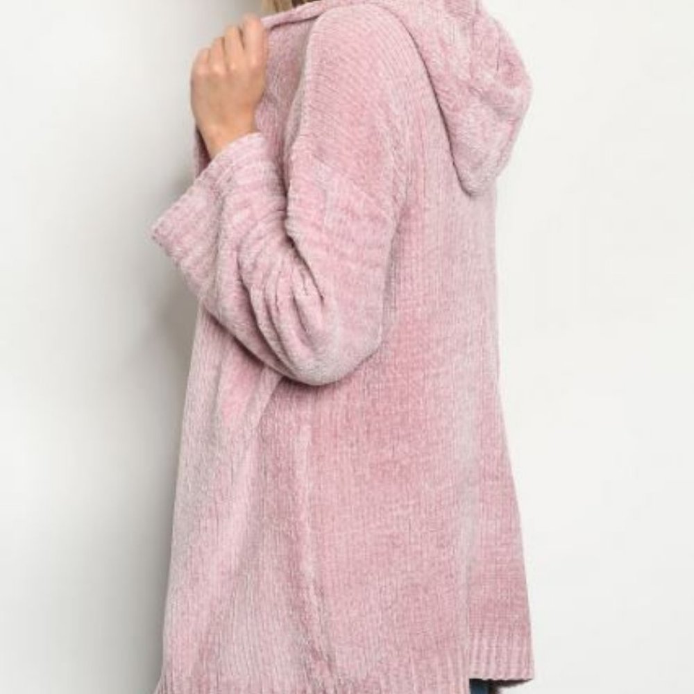 Gorgeous Lavender Oversized Cardigan with hood - Picture 2 of 5